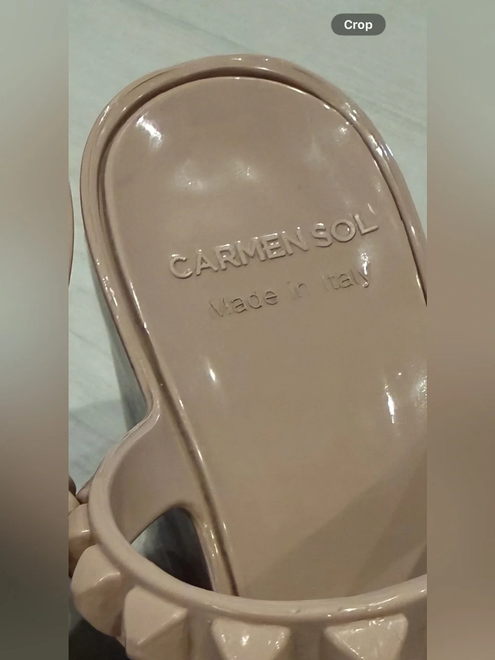 Carmen Sol Tonino Wedge Blush Jelly Platform Sandals Made in Italy Size 9